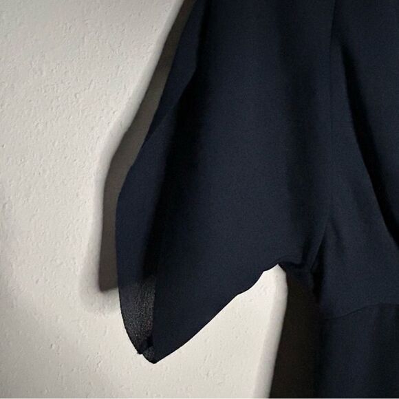 Reiss Lyon Faux Wrap Dress in Dark Navy Size 2 - Picture 7 of 12